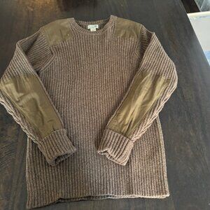 L.L. Bean Men's Commando Sweater, Crewneck Green Brown size XXL